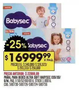 Coto Babysec pañal para bebés ultra soft oferta