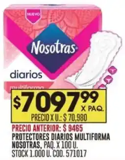 Coto Nosotras protectores diarios multiforma oferta