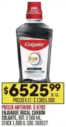 Coto Colgate enjuague bucal carbon oferta