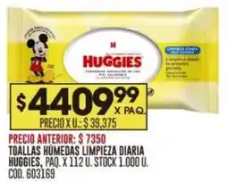 Coto Huggies toallas húmedas limpieza diaria oferta