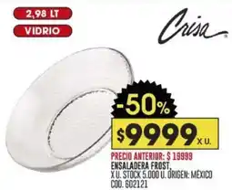 Coto Crisa vidrio ensaladera frost oferta