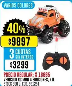 Coto Vehiculo rc mini 4 funciones oferta