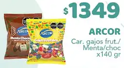 Nini Mayorista Arcor car, gajos frut./ menta/choc oferta