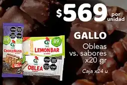 Nini Mayorista Gallo obleas vs. sabores oferta
