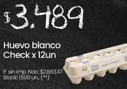 Changomas Check huevo blanco oferta