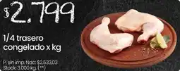 Changomas 1/4 trasero congelado oferta