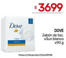 Nini Mayorista Dove jabón de toc. x3un blanco oferta