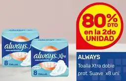 Nini Mayorista Always toalla xtra doble prot. suave oferta