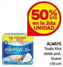 Nini Mayorista Always toalla xtra doble prot. suave oferta
