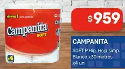 Nini Mayorista Campanita soft p.hig. hoja simp. blanco oferta