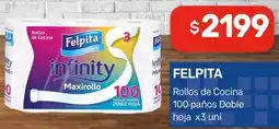 Nini Mayorista Felpita rollos de cocina 100 paños doble hoj oferta
