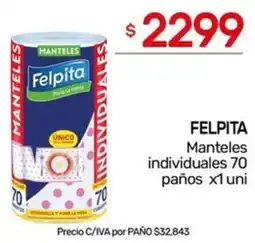Nini Mayorista Felpita manteles individuales oferta