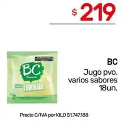 Nini Mayorista Bc jugo pvo. varios sabores oferta