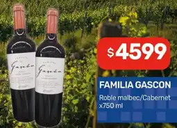 Nini Mayorista Familia gascon roble malbec/cabernet oferta