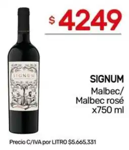 Nini Mayorista Signum malbec/ malbec rosé oferta