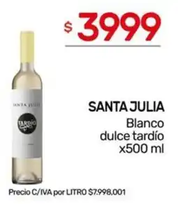 Nini Mayorista Santa julia blanco dulce tardío oferta