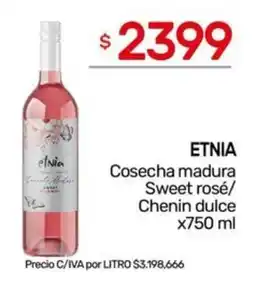 Nini Mayorista Etnia cosecha madura sweet rosé/ chenin dulce oferta