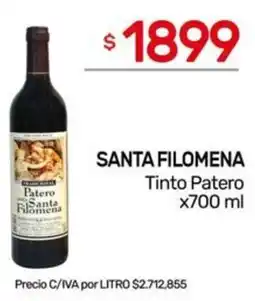 Nini Mayorista Santa filomena tinto patero oferta
