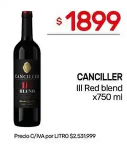 Nini Mayorista Canciller iii red blend oferta