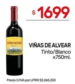 Nini Mayorista Viñas de alvear tinto/blanco oferta
