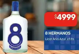 Nini Mayorista 8 hermanos licor anis azul oferta