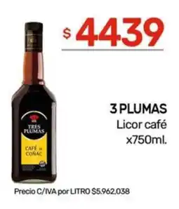 Nini Mayorista 3 plumas licor café oferta