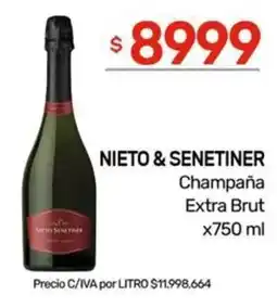 Nini Mayorista Nieto & senetiner champaña extra brut oferta