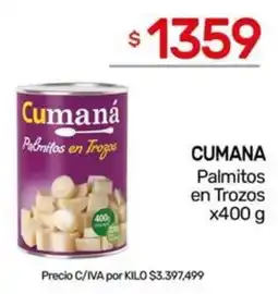 Nini Mayorista Cumana palmitos en trozos oferta