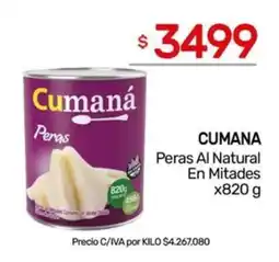 Nini Mayorista Cumana peras al natural en mitades oferta
