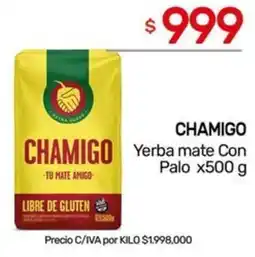Nini Mayorista Chamigo yerba mate con palo oferta