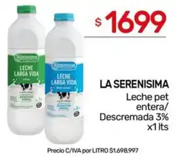 Nini Mayorista La serenisima leche pet entera/ descremada 3% oferta