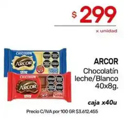 Nini Mayorista Arcor chocolatín leche/blanco oferta