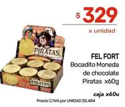 Nini Mayorista Fel fort bocadito moneda de chocolate piratas oferta