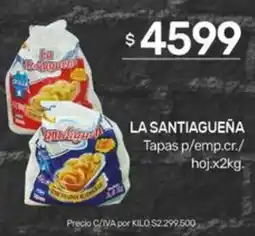Nini Mayorista La santiagueña tapas p/emp.cr./ hoj oferta