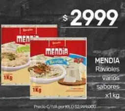 Nini Mayorista Mendia ravioles varios sabores oferta