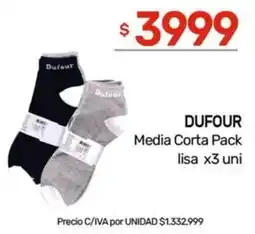 Nini Mayorista Dufour media corta pack lisa oferta