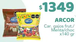 Nini Mayorista Arcor car, gajos frut./ menta/choc oferta