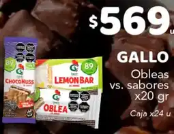 Nini Mayorista GALLO Obleas vs. sabores oferta