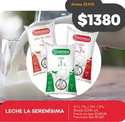 Supermercados Tadicor La serenísima leche oferta