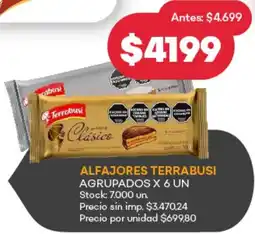 Supermercados Tadicor Terrabusi alfajores agrupados oferta