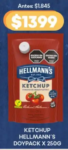 Supermercados Tadicor Hellmann's ketchup doypack oferta