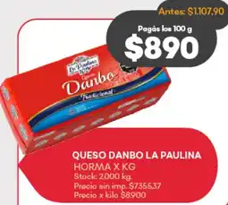 Supermercados Tadicor La paulina queso danbo horma oferta
