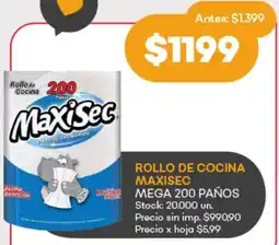 Supermercados Tadicor Rollo de cocina maxisec mega oferta