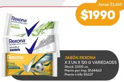 Supermercados Tadicor Rexona jabón variedades oferta