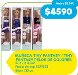 Supermercados Tadicor Muñeca tiny fantasy/tiny fantasy pelos de colores oferta