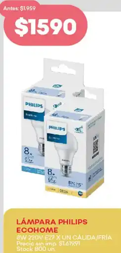 Supermercados Tadicor Philips lámpara ecohome oferta
