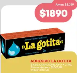 Supermercados Tadicor Adhesivo la gotita base cianocrilato oferta