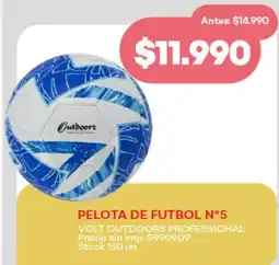 Supermercados Tadicor Pelota de futbol n°5 volt outdoors professional oferta