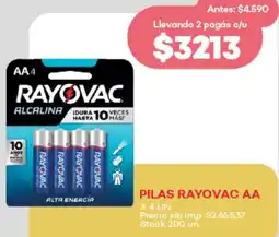 Supermercados Tadicor Rayovac pilas AA oferta