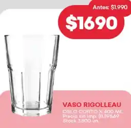 Supermercados Tadicor Vaso rigolleau oslo corto oferta